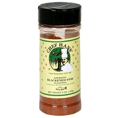 Chef Hans' Louisiana Blackened Fish Seasoning, 5-Ounce Packages (Pack of 12)