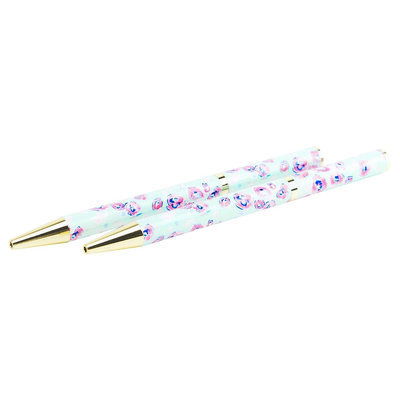 Nate Berkus Floral Ballpoint Pens 2ct - Black, Multi-Colored