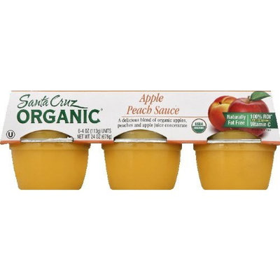 Santa Cruz Organic Apple Peach Sauce 23oz (Pack of 8)