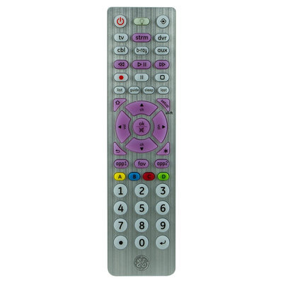 GE Universal Remote 6 Device - Brushed Silver (33714), Medium Silver