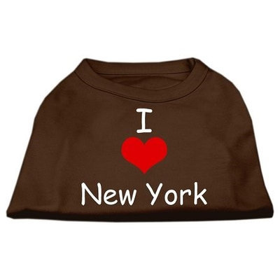 Ahi I Love New York Screen Print Shirts Brown Sm (10)