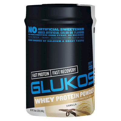 Glukos Protein Powder Vanilla 1 lb Canister