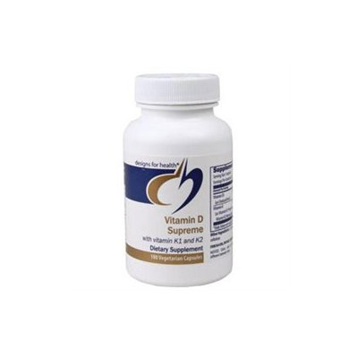Designs For Health - Vitamin D Supreme 5000 I.U. with Vitamin K - 180 Vegetarian Capsules
