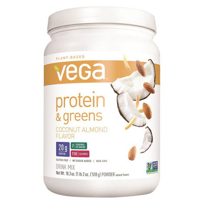 Vega Protein & Greens Coconut Almond Protein Powder - 18.3 oz