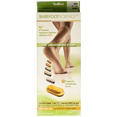 Barefoot Science Therapeutic Insole, Mens, Size 12 - 14, 2 Insoles with Inserts