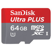 SanDisk 64GB micro SD Ultra Plus Spinner - Black (Sdsdqup-064G)