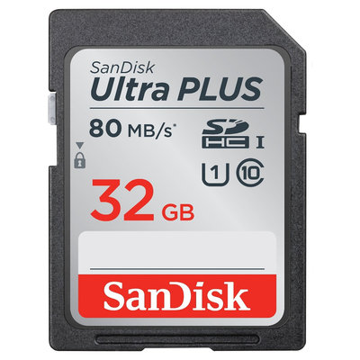 SanDisk 32GB SD Ultra Plus Spinner - Black (Sdsdup-032G)
