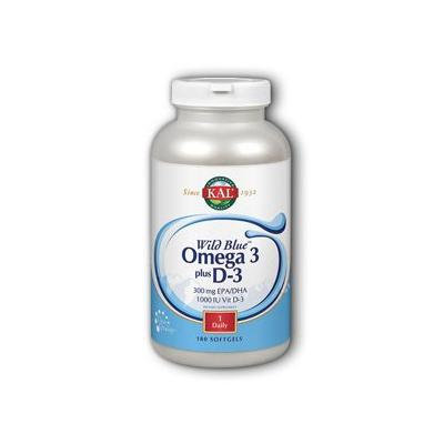 Kal Omega 3 plus D-3 Wild Blue -- 180 Softgels