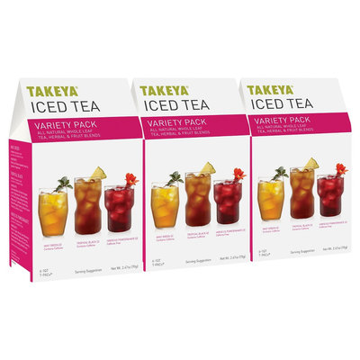 Takeya All Natural Whole Leaf Variety Pack Iced Tea 6ct