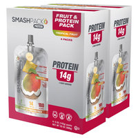 Smashpack Tropical Fruit Protein Squeeze Pack - 4 Count