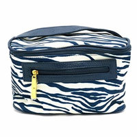 Estee Lauder Navy Blue and White Animal Print Cosmetic/makeup Bag
