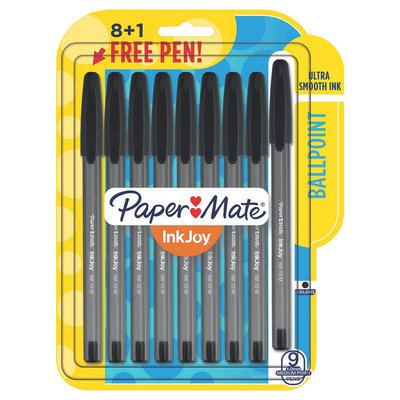 Paper-mate Paper Mate InkJoy Ballpoint Pens, 8+1ct - Black