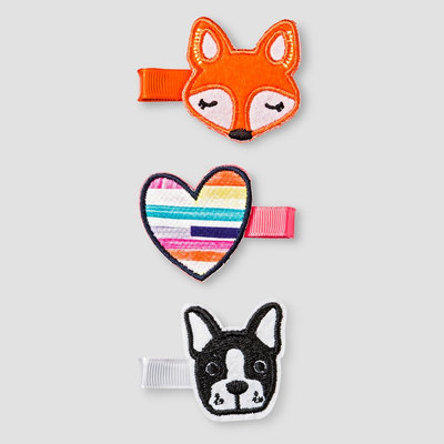 Girls' 3 Pack Hair Clips Cat & Jack&153;, Multi-Colored
