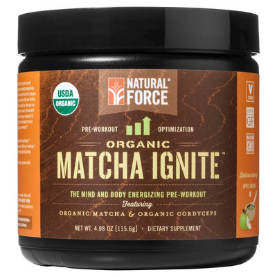 Natural Force Matcha Ignite Organic Pre-Workout Powder Apple 4.07 oz
