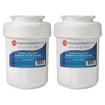 GE Comparable Refrigerator Water Filter 2 Pack, White