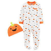 Just One YouMade by Carter's Baby Pumpkin Sleep N' Play and Hat Set - 9M, Cosmic Rust