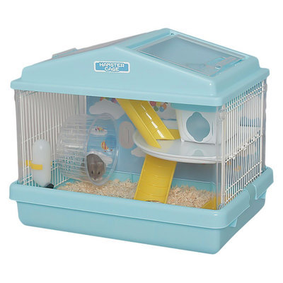 Iris 2-Level Deluxe Small Animal Habitat Cage - Blue