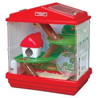 Iris Multi-Level Small Animal Habitat Cage - Red