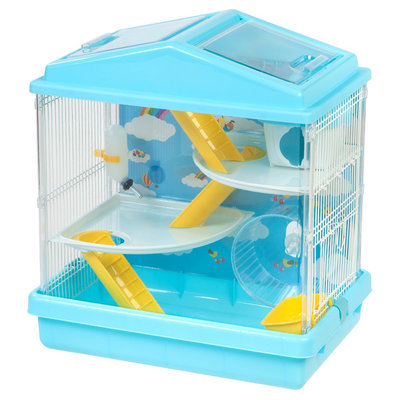 Iris Multi-Level Small Animal Habitat Cage - Blue