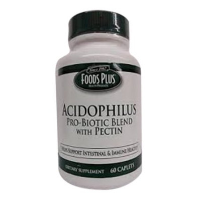 Acidophilus Probiotic Blend With Pectin Caplets By Food Plus - 60 Ea