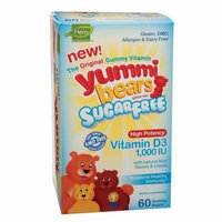 Hero Nutritionals Hero Nutritional Products Yummi Bears Sugar Free Vitamin D3 Fruit Flavors 1000 IU 60 Pack