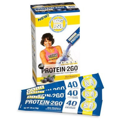 DESIGNER WHEY The Biggest Loser Protein 2GO Pak, Blue Blueberry, 8-Count Carton