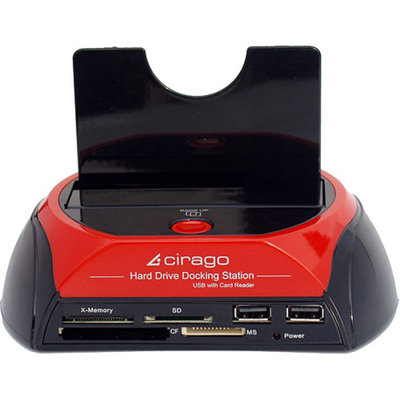 Global Marketing Cirago CDD1000 Hard Drive Docking Station with Card Reader