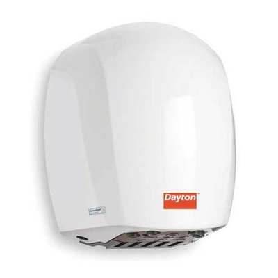 DAYTON 3NXE5 Hand Dryer, White,12 sec,9.6 Amps,105 CFM