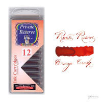 Pack/12 Private Reserve Fountain Pen Ink Cartridges, Orange Crush