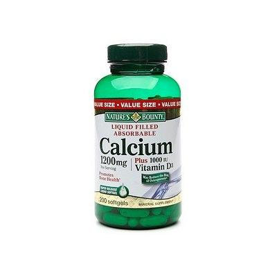 Nature's Bounty Calcium 1200mg Plus 1000IU Vitamin D3, Softgels 200 ea
