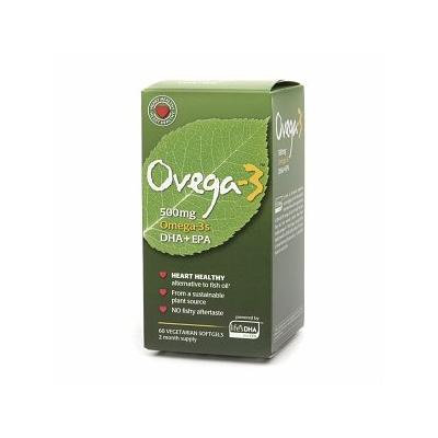 Ovega-3 Omega-3, 500mg, Vegetarian Softgels 60 ea