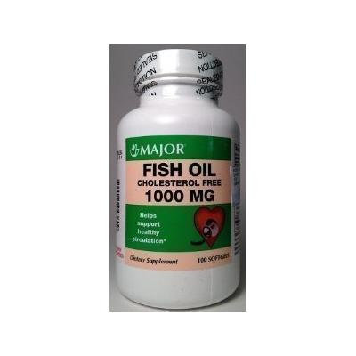 Major Fish Oil Cholesterol Free 1000MG 100 Soft Gels