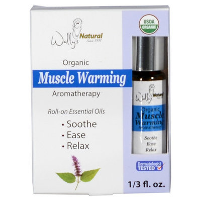 Wallys Natural Products Aromatherapy Blend - Organic - Roll-On - Essential Oils - Muscle Warming - .33 oz