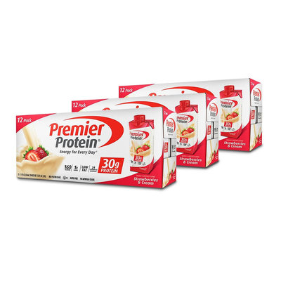 Premier Protein Strawberries & Cream Protein Shake - 12 Count