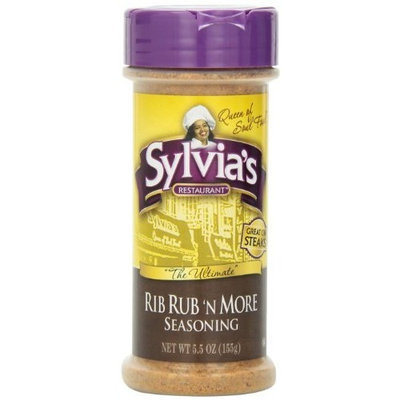 Sylvia's Rib Rub 'N More Seasoning, 5.5-Ounce Containers (Pack of 12)
