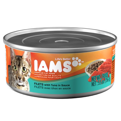 Iams ProActive Health Adult Cat Filets With Tuna In Sauce 5.5 Oz