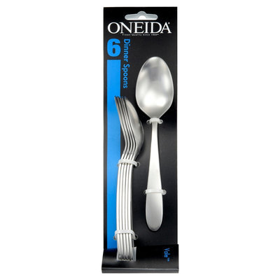 Oneida Vale Dinner Spoons - Set of 6, Medium Silver