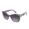 Black Lace-Print Cat-Eye Sunglasses