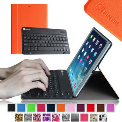 Fintie SmartShell Cover with Wireless Bluetooth Keyboard Case for Apple iPad Air / iPad 5 (5th Generation), Orange