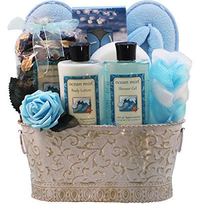 Art of Appreciation Gift Baskets Ocean Mists Renewal Spa Relaxing Bath and Body Gift Set