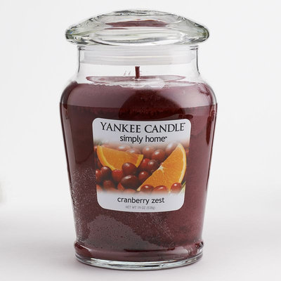 Yankee Candle simply home Cranberry Zest 19-oz. Jar Candle (Red)