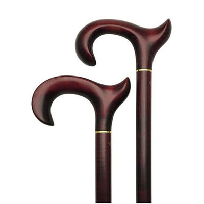 Harvy Men Anatomical Derby Cane Burgundy Maple Handle -Affordable Gift! Item #DHAR-9763900