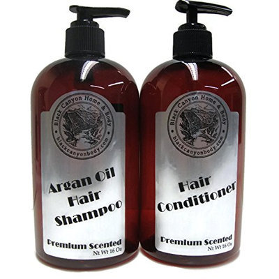 Black Canyon Argan Oil Shampoo & Hair Conditioner 32 Oz Set (16 Oz Ea) (Banana Taffy)