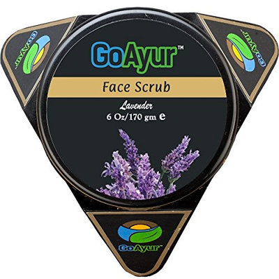 GoAyur Lavender Ayurvedic Face Scrub - 6 oz Natural Exfoliating & Herbal Face Scrub