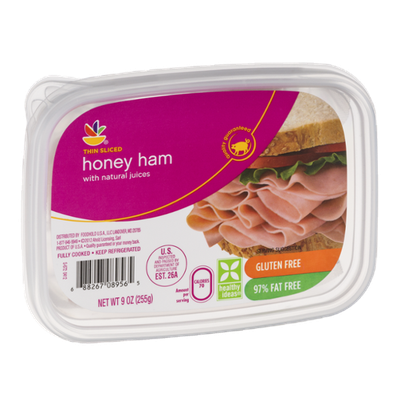 Ahold Gluten Free Honey Ham Thin Sliced