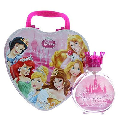 Disney Princess Magnificent Beauties Eau De Toilette Spray for Girls with Metal Lunch Box