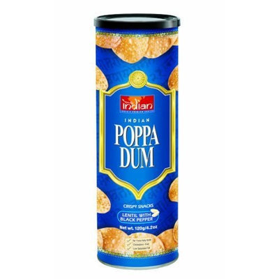 Truly Indian Original Lentil with Black Pepper Poppadums, 4.2-Ounce Cans (Pack of 6)