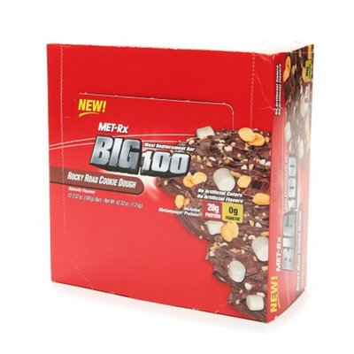 Met-Rx Big 100 Colossal Meal Replacement Bars Rocky Road Cookie Dough