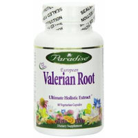 Paradise Herbs Vegetarian Capsules, Valerian Root, 60 Count