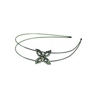 Smoothies Crystal Flower Double Wire Headband-Clear 01494